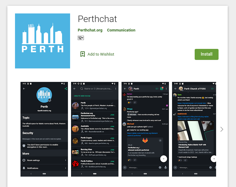 Perthchat&#39;s New Android App